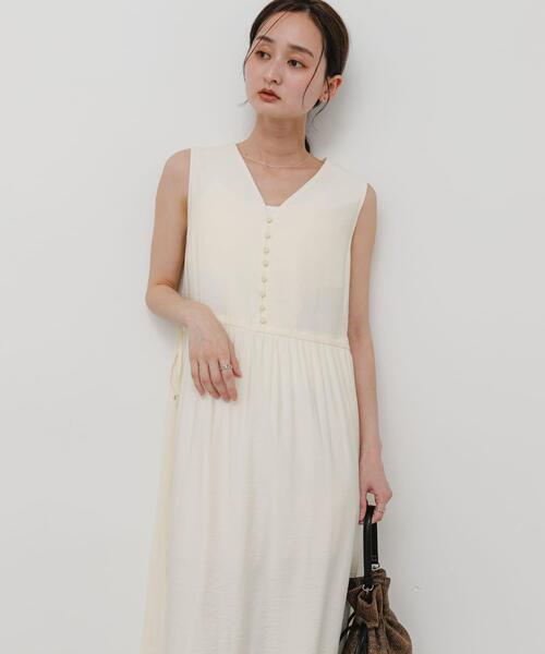 SENSE OF PLACE by URBAN RESEARCH(センスオブプレイスバイアーバンリサーチ)の「2wayウエストギャザーワンピース(ワンピース・レディース・ブラック/オレンジ/アイボリー・S/ONE)」の4枚目の写真
