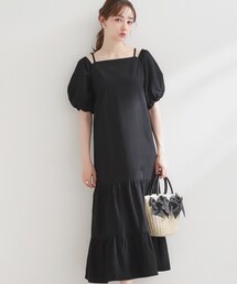 ティアードパフスリーブワンピース