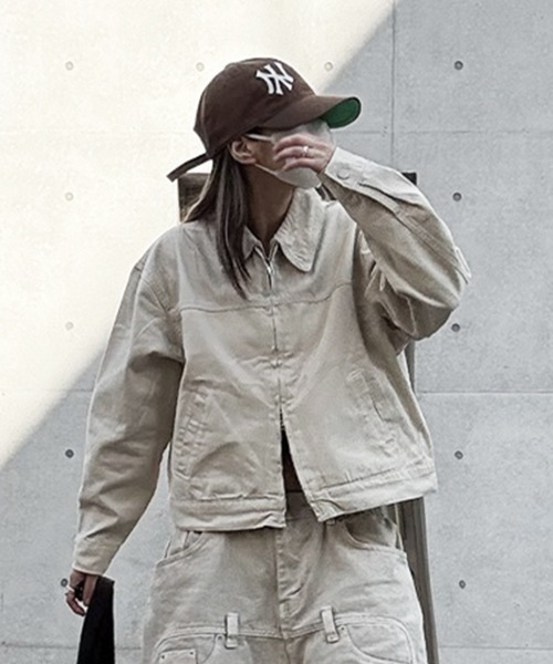 YACA(ヤーカ)の「Natalie Jacket/ナタリージャケット(その他アウター・レディース・ブラック/アイボリー・FREE)」の1枚目の写真