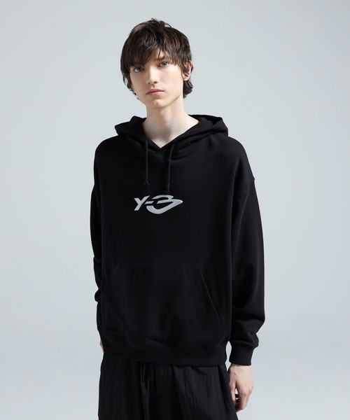 Y-3（ワイスリー）の「Y-3 FRENCH TERRY LIQUID LOGO HOODIE（パーカー・メンズ・ブラック・SMALL/MEDIUM/LARGE/X-LARGE/X-SMALL/XX-SMALL/XX-LARGE）」の2枚目の写真