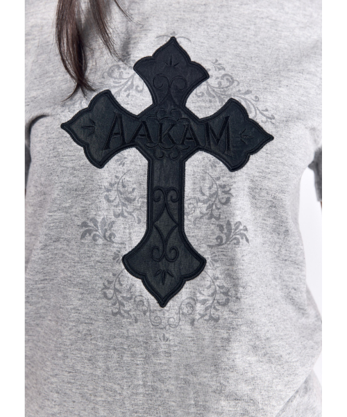 AAKAM（アーカム）の「AKM CROS2 Half Top (Gray)（Tシャツ/カットソー・レディース・その他・1/2/3）」の8枚目の写真