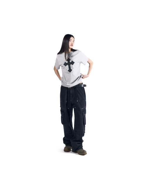 AAKAM（アーカム）の「AKM CROS2 Half Top (Gray)（Tシャツ/カットソー・レディース・その他・1/2/3）」の12枚目の写真