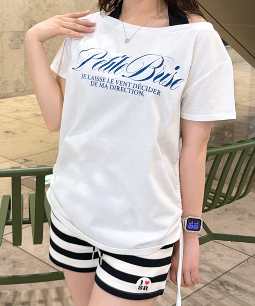 セール】ホルターネックドロストTシャツ（Tシャツ/カットソー