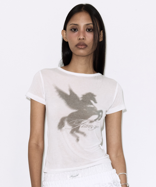 FANCY CLUB(ファンシークラブ)の「シェドウペガサスT(ホワイト)F26QB070(Tシャツ/カットソー・レディース・その他・ONE)」の2枚目の写真