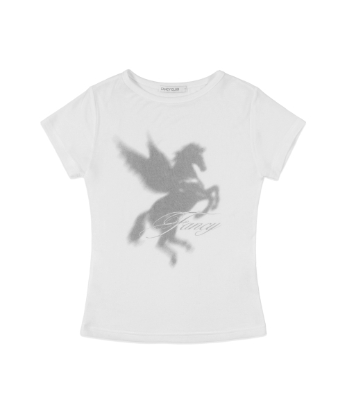 FANCY CLUB(ファンシークラブ)の「シェドウペガサスT(ホワイト)F26QB070(Tシャツ/カットソー・レディース・その他・ONE)」の4枚目の写真