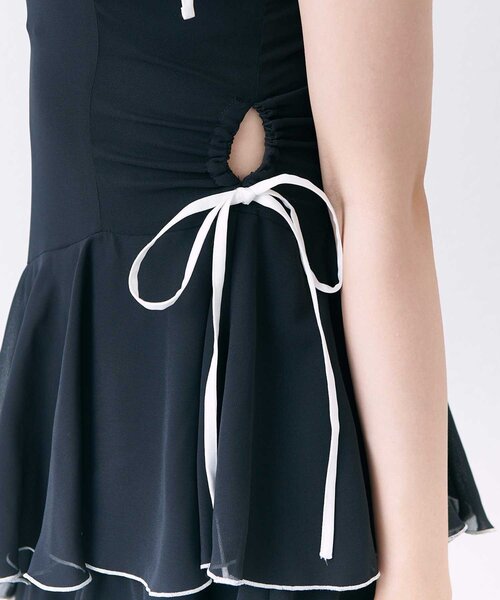 Belle Charme(ベルシャルム)の「【Belle Charme】Chiffon Tiered Long Onepiece(ワンピース・レディース・ピンク/オフホワイト/ブラック・FREE)」の14枚目の写真