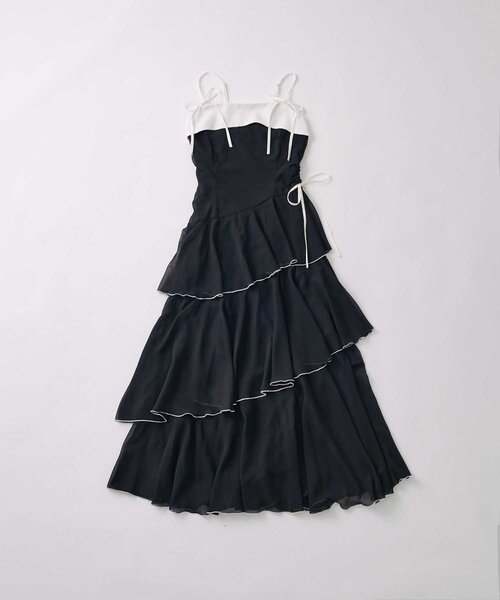 Belle Charme(ベルシャルム)の「【Belle Charme】Chiffon Tiered Long Onepiece(ワンピース・レディース・ピンク/オフホワイト/ブラック・FREE)」の16枚目の写真