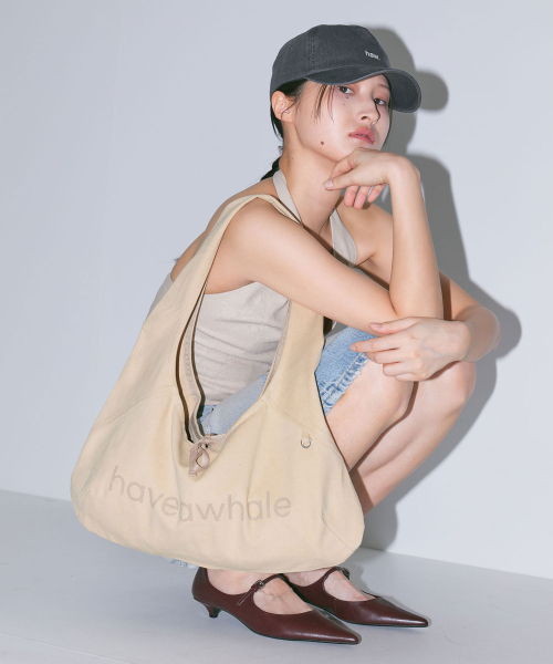 HAVEAWHALE(ハブアホエール)の「cotton baguette eco bag (YE)(ショルダーバッグ・レディース・その他・FREE)」の5枚目の写真