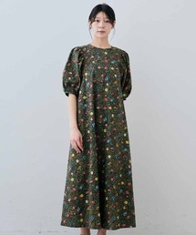 LIBERTY FABRICS】Botanical Language柄ワンピース（ワンピース