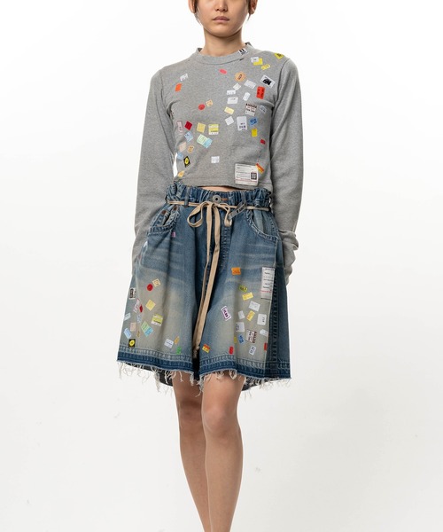 Maison MIHARA YASUHIRO（メゾンミハラヤスヒロ）の「Price Tag Sticker Printed Cropped Long Sleeve T-shirt（Tシャツ/カットソー・レディース・ホワイト/ブラック・36/38/40）」の16枚目の写真