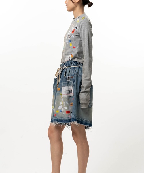 Maison MIHARA YASUHIRO（メゾンミハラヤスヒロ）の「Price Tag Sticker Printed Cropped Long Sleeve T-shirt（Tシャツ/カットソー・レディース・ホワイト/ブラック・36/38/40）」の17枚目の写真