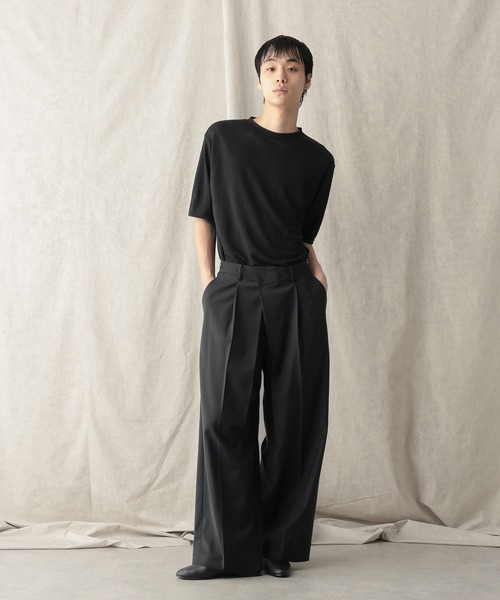 HARE(ハレ)の「【NARRIL】Wrap Wide Trousers(スラックス・メンズ・ブラック/ネイビー・FREE)」の10枚目の写真