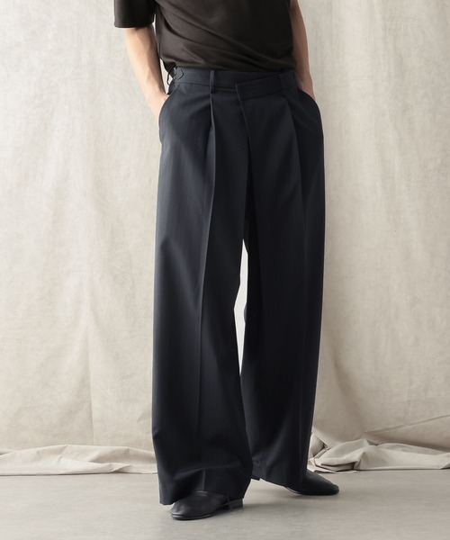 HARE(ハレ)の「【NARRIL】Wrap Wide Trousers(スラックス・メンズ・ブラック/ネイビー・FREE)」の14枚目の写真