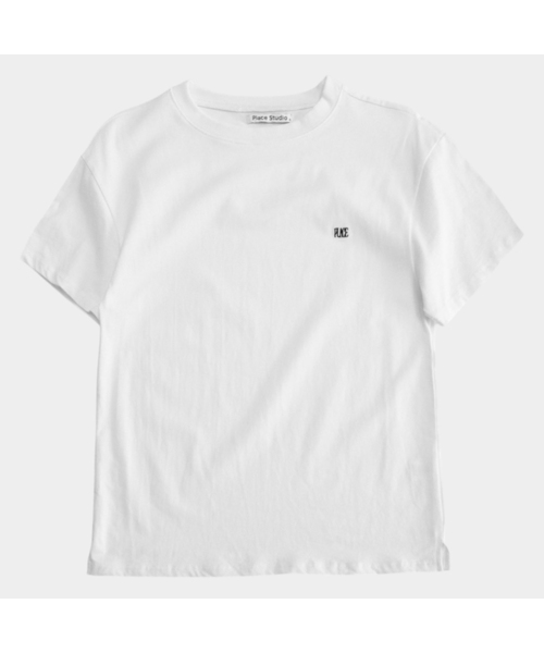 PLACESTUDIOMAN(プレイススタジオメンズ)の「シンプルエッセンシャルアイレットポイントベーシックリラックスフィット半袖Tシャツ_2COLOR(Tシャツ/カットソー・メンズ・ホワイト/ブラック・MEDIUM/LARGE)」の1枚目の写真