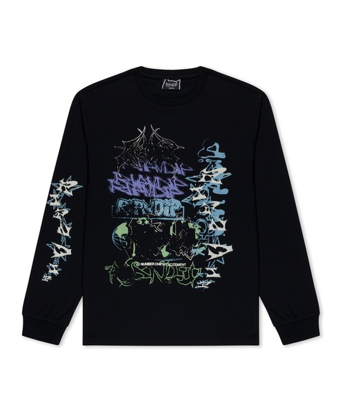 RIPNDIP(リップンディップ)の「WORLD WIDE MADNESS LS(Tシャツ/カットソー・メンズ・ブラック・X-LARGE/SMALL)」の2枚目の写真