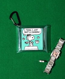 SNOOPY（スヌーピー）の「"09"≪PEANUTS≫カラビナ付き クリア マルチケース（ポーチ）」