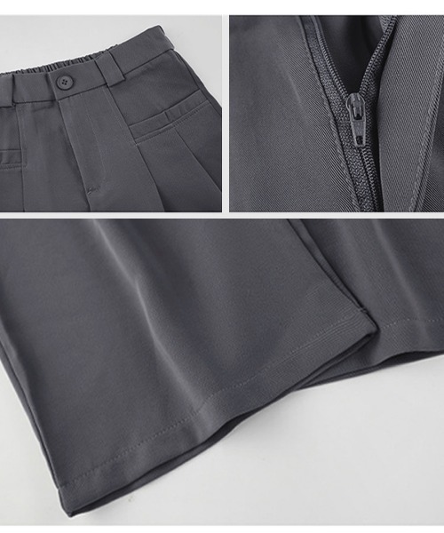 Miniministore(ミニミニストア)の「ワイドスラックスハイウエストタックパンツ(スラックス・レディース・ベージュ/ダークグレー/ブラウン/ブラック・M/L)」の22枚目の写真