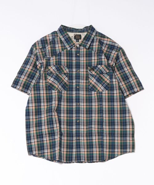 RVCA(ルーカ)の「RVCA メンズ DAYSHIFT TRUNKIN PLAID SS 半袖シャツ 【2026年夏モデル】(シャツ/ブラウス・メンズ・グレー・LARGE)」の1枚目の写真