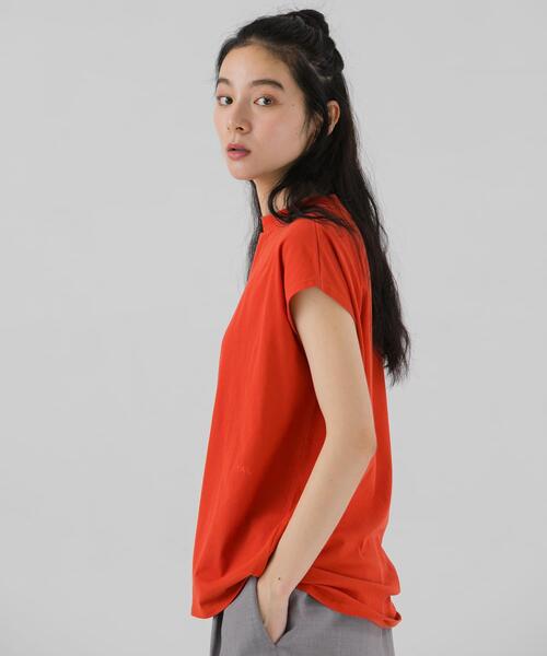 EKAL(エカル)の「『UR TECH ひやサラクール』フレンチスリーブカットソー(Tシャツ/カットソー・レディース・ブラック/ベージュ/バーガンディー/ホワイト・ONE)」の4枚目の写真