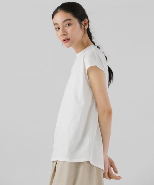 EKAL(エカル)の「『UR TECH ひやサラクール』フレンチスリーブカットソー(Tシャツ/カットソー・レディース・ブラック/ベージュ/バーガンディー/ホワイト・ONE)」の8枚目の写真