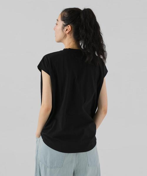EKAL(エカル)の「『UR TECH ひやサラクール』フレンチスリーブカットソー(Tシャツ/カットソー・レディース・ブラック/ベージュ/バーガンディー/ホワイト・ONE)」の18枚目の写真