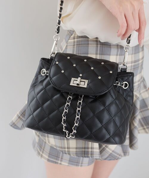 MAJESTIC LEGON(マジェスティックレゴン)の「2WAYビジューミニリュック(バックパック/リュック・レディース・ブルー/アイボリー/ブラック・FREE)」の16枚目の写真