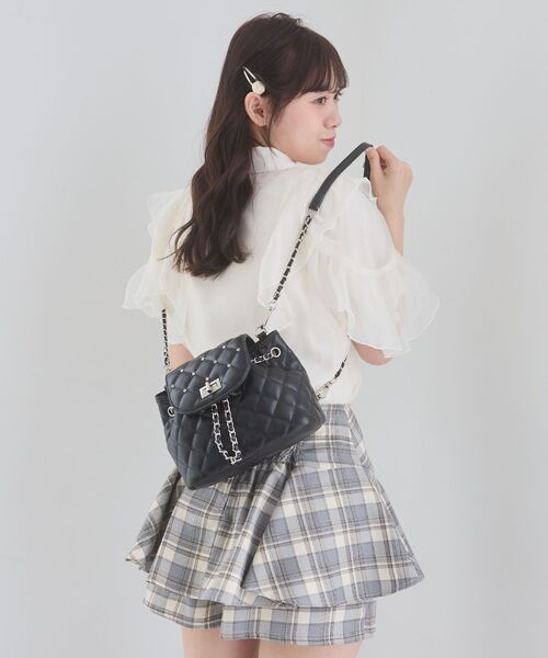 MAJESTIC LEGON(マジェスティックレゴン)の「2WAYビジューミニリュック(バックパック/リュック・レディース・ブルー/アイボリー/ブラック・FREE)」の19枚目の写真