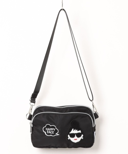 HAPPY FACE(ハッピーフェイス)の「エマ3F刺繍ショルダーBK(ショルダーバッグ・レディース・ブラック・ONE SIZE)」の7枚目の写真