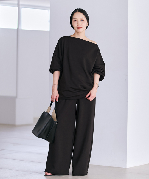 plage(プラージュ)の「nuance sweat プルオーバー(Tシャツ/カットソー・レディース・チャコールグレー/ベージュ・FREE)」の3枚目の写真