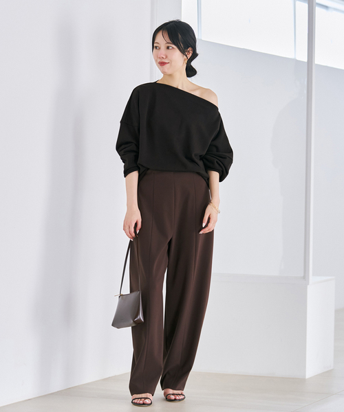 plage(プラージュ)の「nuance sweat プルオーバー(Tシャツ/カットソー・レディース・チャコールグレー/ベージュ・FREE)」の4枚目の写真