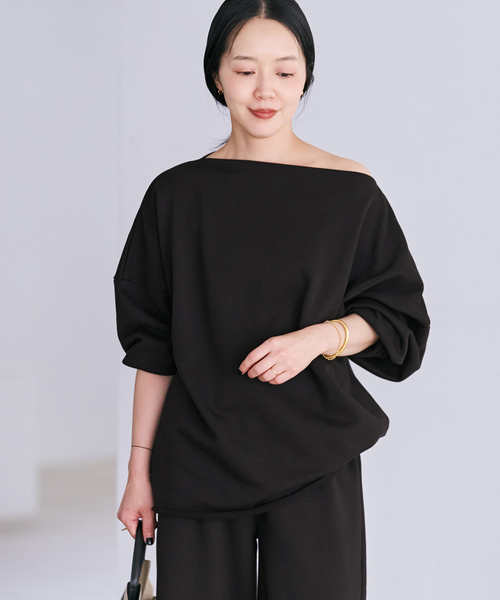 plage(プラージュ)の「nuance sweat プルオーバー(Tシャツ/カットソー・レディース・チャコールグレー/ベージュ・FREE)」の10枚目の写真