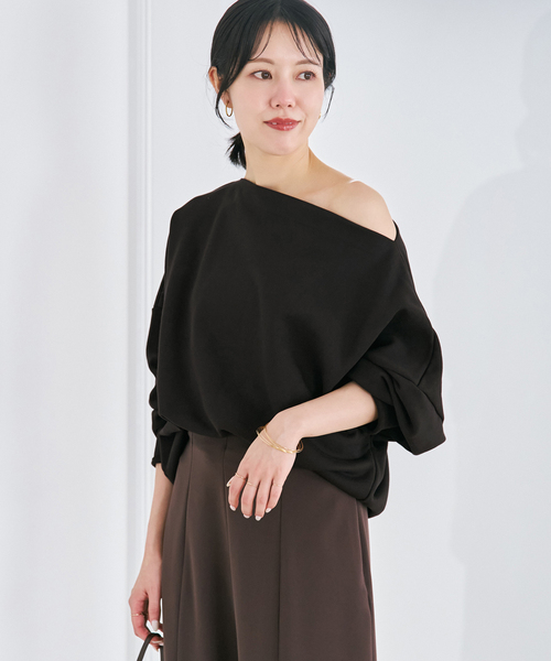 plage(プラージュ)の「nuance sweat プルオーバー(Tシャツ/カットソー・レディース・チャコールグレー/ベージュ・FREE)」の16枚目の写真