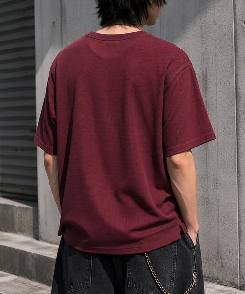 BENDER TOKYO（ベンダートウキョウ）の「ピグメント加工 ワッフル グラフィック ヘンリーネック 半袖Tシャツ（Tシャツ/カットソー・メンズ・アイボリー・L）」の10枚目の写真