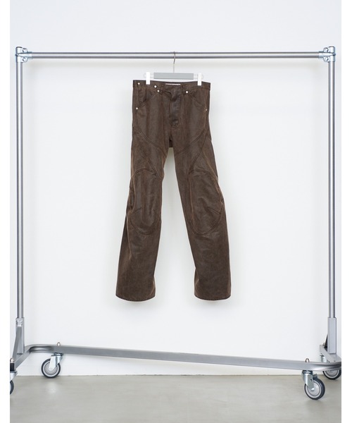 NVRFRGT(ネヴァーフォーゲット)の「PANELLED MOTO PANTS(デニムパンツ・メンズ・ブラウン/グレー・3/2)」の10枚目の写真