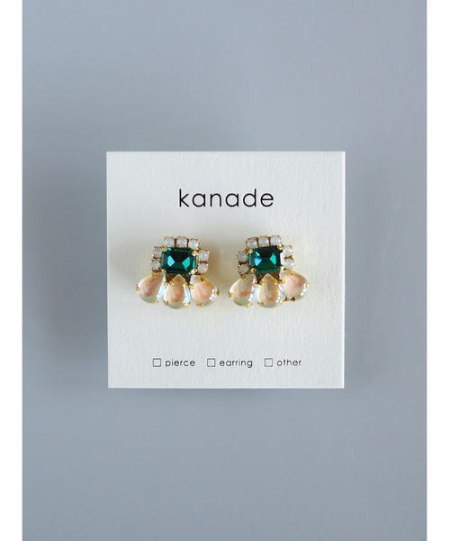 tone(トーン)の「【kanade】ビジューピアス(MA)(ピアス(両耳用)・レディース・ブルー/グリーン・FREE)」の5枚目の写真