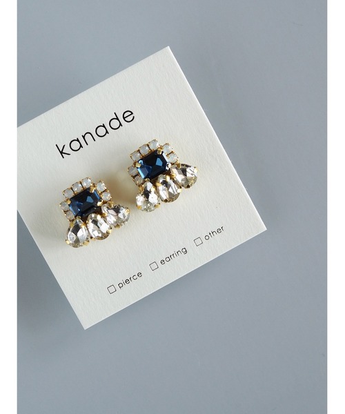tone(トーン)の「【kanade】ビジューピアス(MA)(ピアス(両耳用)・レディース・ブルー/グリーン・FREE)」の10枚目の写真