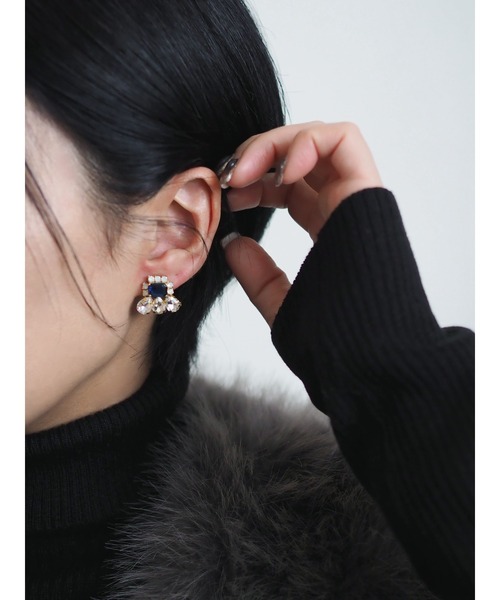 tone(トーン)の「【kanade】ビジューピアス(MA)(ピアス(両耳用)・レディース・ブルー/グリーン・FREE)」の13枚目の写真