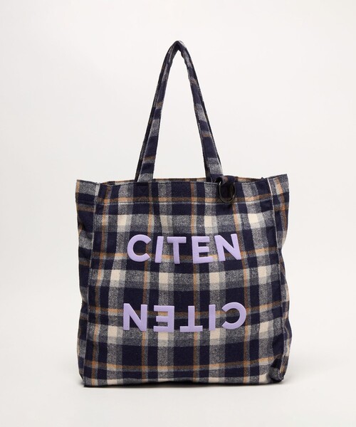 CITEN(シテン)の「<CITEN>チェック柄トート(トートバッグ・レディース・ブラウン/ネイビー/ロイヤルブルー・フリー)」の13枚目の写真