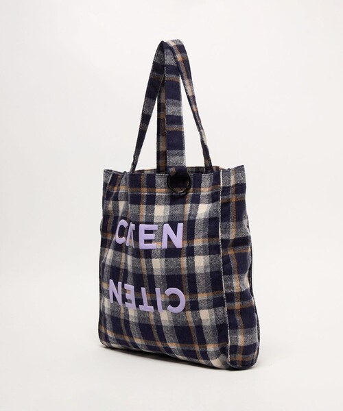 CITEN(シテン)の「<CITEN>チェック柄トート(トートバッグ・レディース・ブラウン/ネイビー/ロイヤルブルー・フリー)」の16枚目の写真
