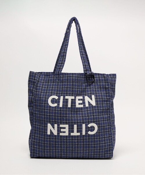 CITEN(シテン)の「<CITEN>チェック柄トート(トートバッグ・レディース・ブラウン/ネイビー/ロイヤルブルー・フリー)」の7枚目の写真