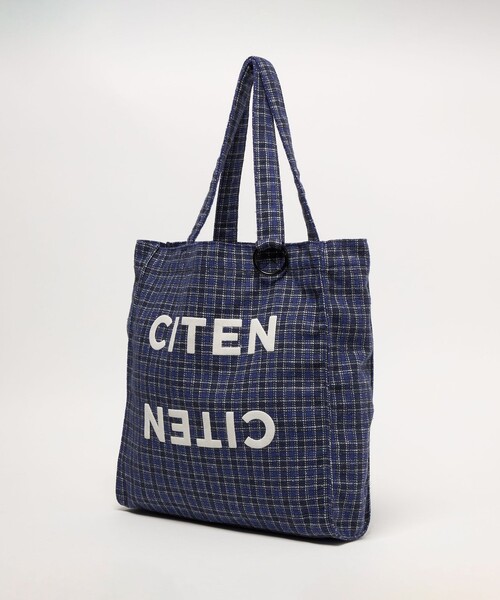 CITEN(シテン)の「<CITEN>チェック柄トート(トートバッグ・レディース・ブラウン/ネイビー/ロイヤルブルー・フリー)」の8枚目の写真