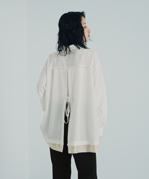 LEPSIM(レプシィム)の「サラキレバックオープンシャツ 1023548(シャツ/ブラウス・レディース・ホワイト/チャコールグレー/ブラウン・FREE)」の17枚目の写真