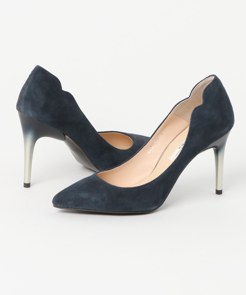 SEVEN TWELVE THIRTY（セヴントゥエルヴサーティー）の「セットバックヒールポインテッドパンプス（パンプス・レディース・ネイビー/グレー/ホワイト/ピンクベージュ/ゴールド/レッド/Black/ピンク系その他/ブルー系その他/ブラック・22.5cm/22cm/23cm/24cm/23.5cm/24.5cm/23㎝/25cm）」の6枚目の写真