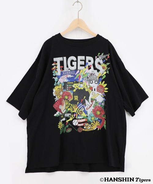 ScoLar(スカラー)の「462028:阪神タイガース×ScoLar スカラーと阪神タイガースMIXした柄Tシャツ(Tシャツ/カットソー・レディース・オフホワイト/ブラック・L/M)」の8枚目の写真