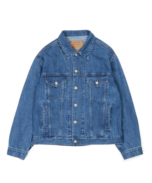The DUFFER of ST.GEORGE(ザダファーオブセントジョージ)の「DENIM TRUCKER JACKET:セットアップ対応 デニムトラッカージャケット / Gジャン / デニムジャケット / バイオブリーチ / ユーズド加工(デニムジャケット・メンズ・インディゴブルー・SMALL/MEDIUM/LARGE/X-LARGE)」の6枚目の写真