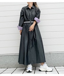 Q | 【大ヒット商品!無地発売】リブドッキングワンピース 2026秋冬 新色 秋色(ワンピース)