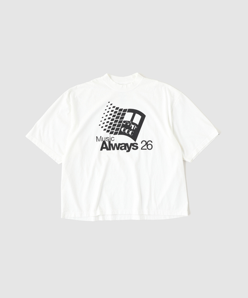 is-ness(イズネス)の「CCC*IS-NESS COTTON T-SHIRT MUSIC ALWAYS(Tシャツ/カットソー・メンズ・チャコールグレー/ホワイト・MEDIUM/LARGE)」の1枚目の写真