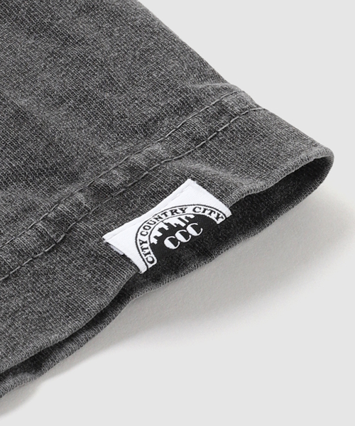 is-ness(イズネス)の「CCC*IS-NESS COTTON T-SHIRT MUSIC ALWAYS(Tシャツ/カットソー・メンズ・チャコールグレー/ホワイト・MEDIUM/LARGE)」の4枚目の写真