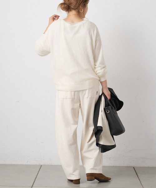 PUAL CE CIN（ピュアルセシン）の「ストレッチ裏毛カーブシルエットスウェットパンツ（スウェットパンツ・レディース・ブラウン/ベージュ/アイボリー・FREE）」の20枚目の写真