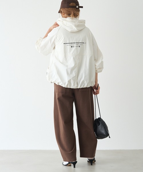 PUAL CE CIN（ピュアルセシン）の「ストレッチ裏毛カーブシルエットスウェットパンツ（スウェットパンツ・レディース・ブラウン/ベージュ/アイボリー・FREE）」の7枚目の写真